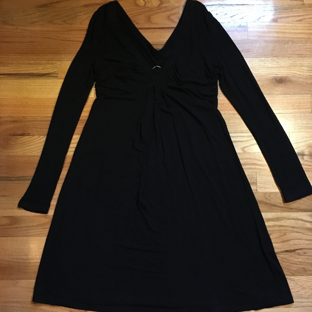 INC INTERNATIONAL CONCEPTS V-NECK DRESS S: PS